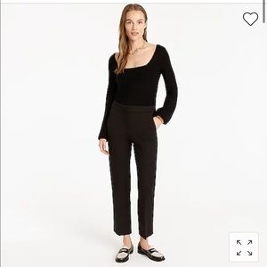 J.Crew petite Kate Straight Leg Pants bi-stretch cotton in black